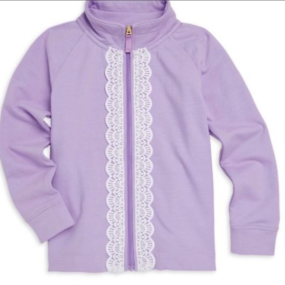 Lilly Pulitzer Other - Purple Kids Leona Jacket with Lace Trim